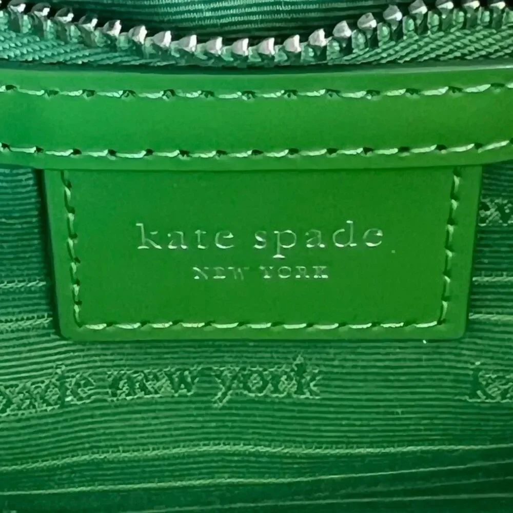 Kate Spade New York Green Spazzolato Leather Sam Icon Mini Hobo Bag Womens